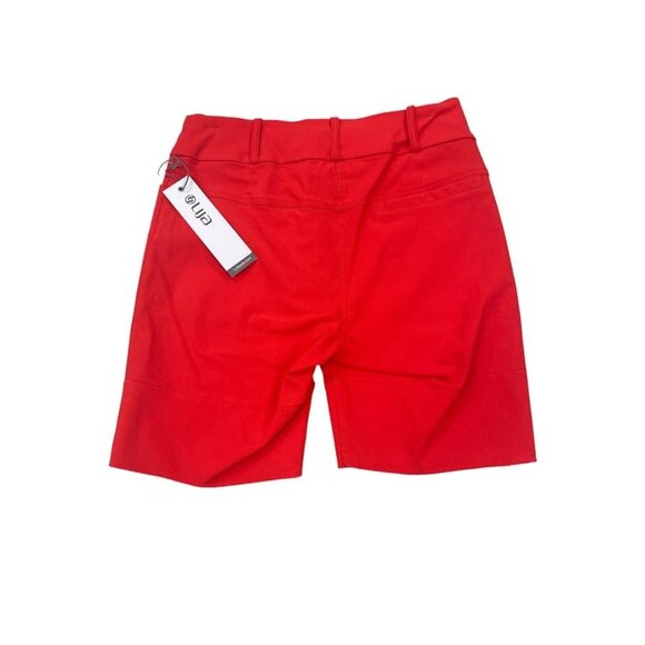 Lija Women's Golf Shorts Coral Reef Red Polyester Blend Athleisure Style Size 4 - Picture 2 of 2